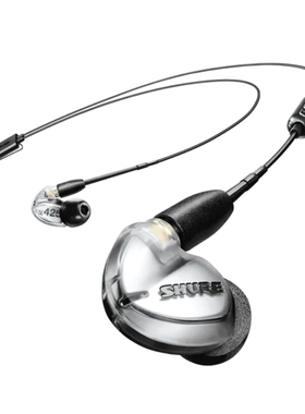 Shure/舒尔SE425 双重高解析度微型发声单元入耳式隔音耳机塞有线