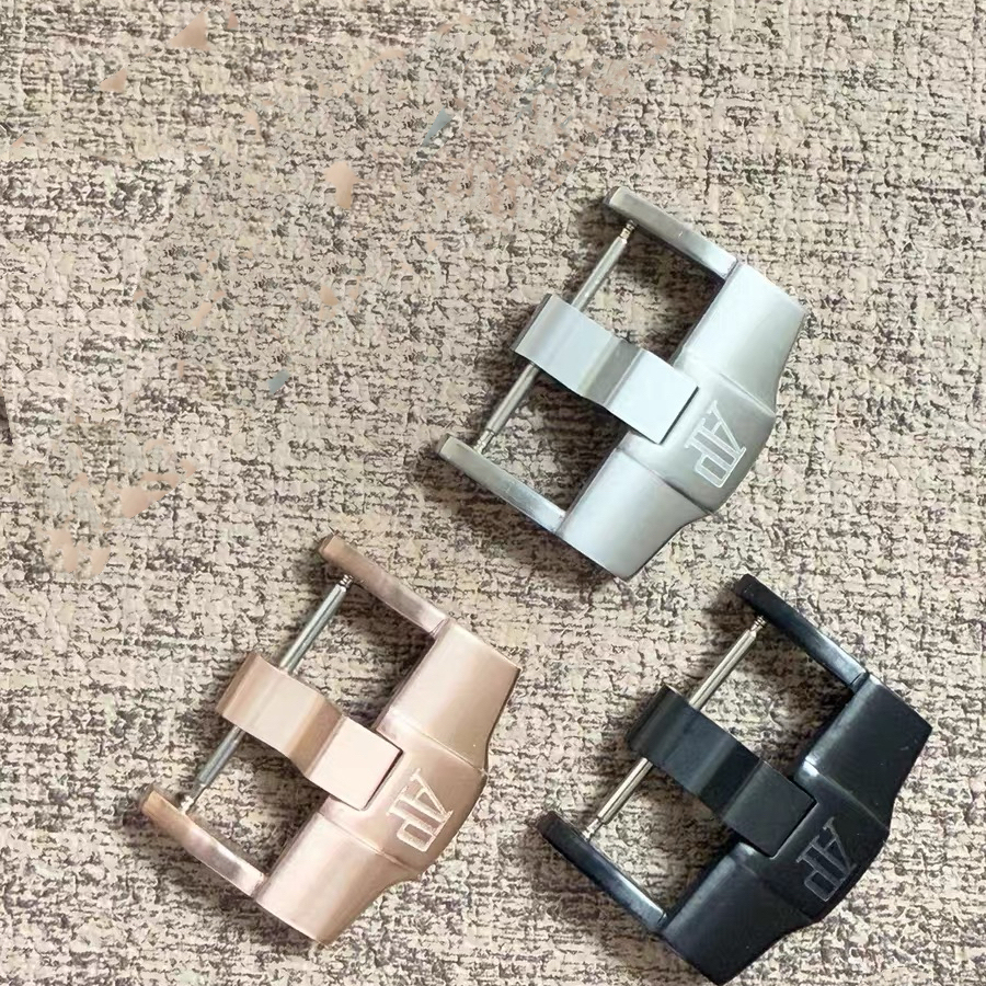 精钢表扣适用AP爱彼皮表带胶带针扣26470  1571020/24mm表带针扣