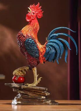 大吉大利全铜公鸡摆件乔迁送礼