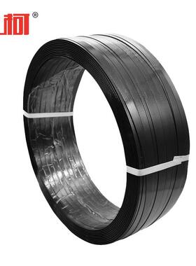 上柯PET塑钢打包带带宽16mm×带厚0.8mm净重10kg黑色*1卷卷