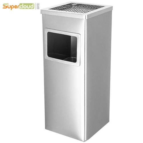 舒蔻(Supercloud)不锈钢烟灰缸酒店大堂垃圾桶立式宾馆带内桶商场
