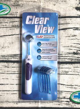 香港Lit-Pack丽派超光亮发光口腔镜带灯牙科镜子防雾镜片家用套装