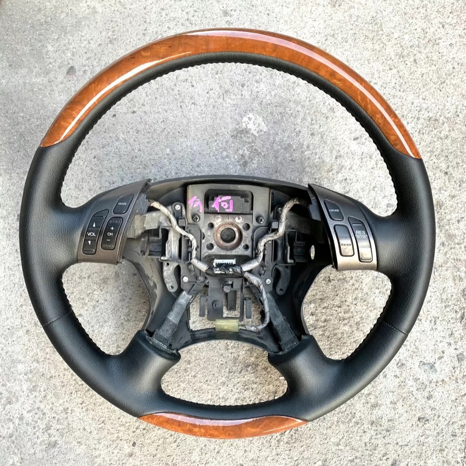 05-08款奥德赛RB1 RB3 桃木方向盘子转向盘带按键