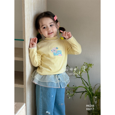 萌希·26春~韩版小狗贴标T恤M6266