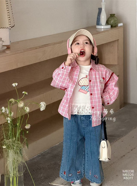 萌希·26春~韩版格子衬衫M6236