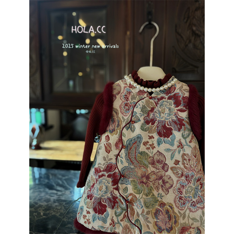 HOLA.CC·25冬~毛毛提花旗袍裙6729