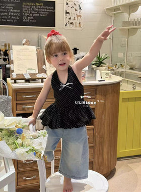 LILIBLOOM·26夏~挂脖波点上衣1027