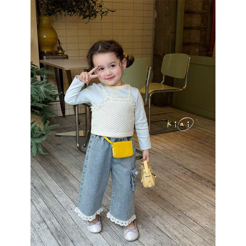 KIAI·26春~撞色波点假两件T恤861053,童装/婴儿装/亲子装,T恤,淘宝优惠券,粉丝福利购,淘宝优惠卷