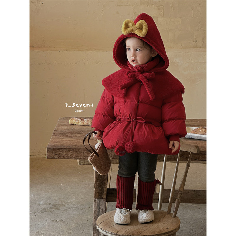 7Seven·25冬~蝴蝶结小红帽羽绒服9098