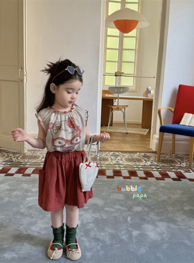 Bubble·26夏~木耳边无袖T恤FX85120