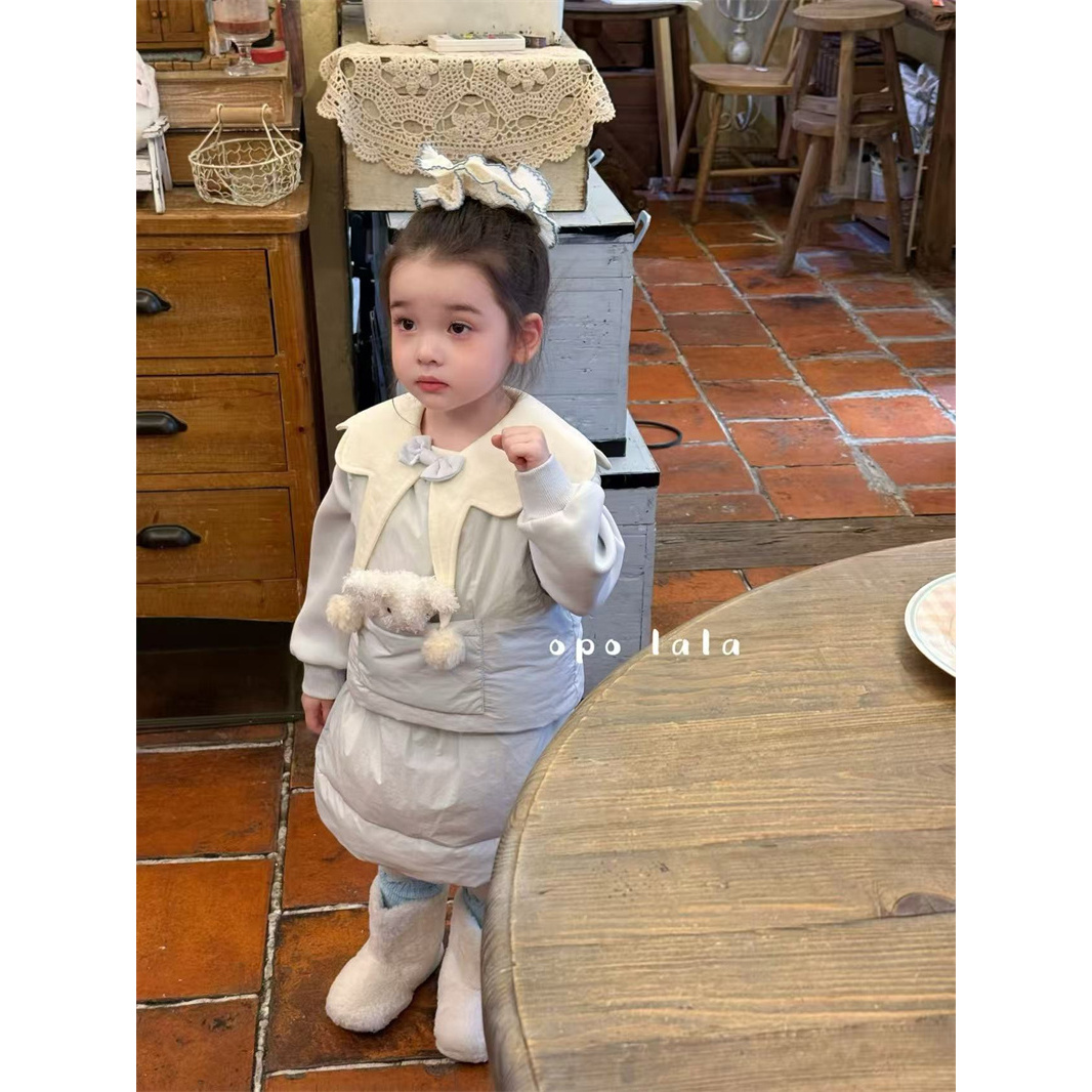 opolala·25冬~蝴蝶结加绒毛球卫衣77006