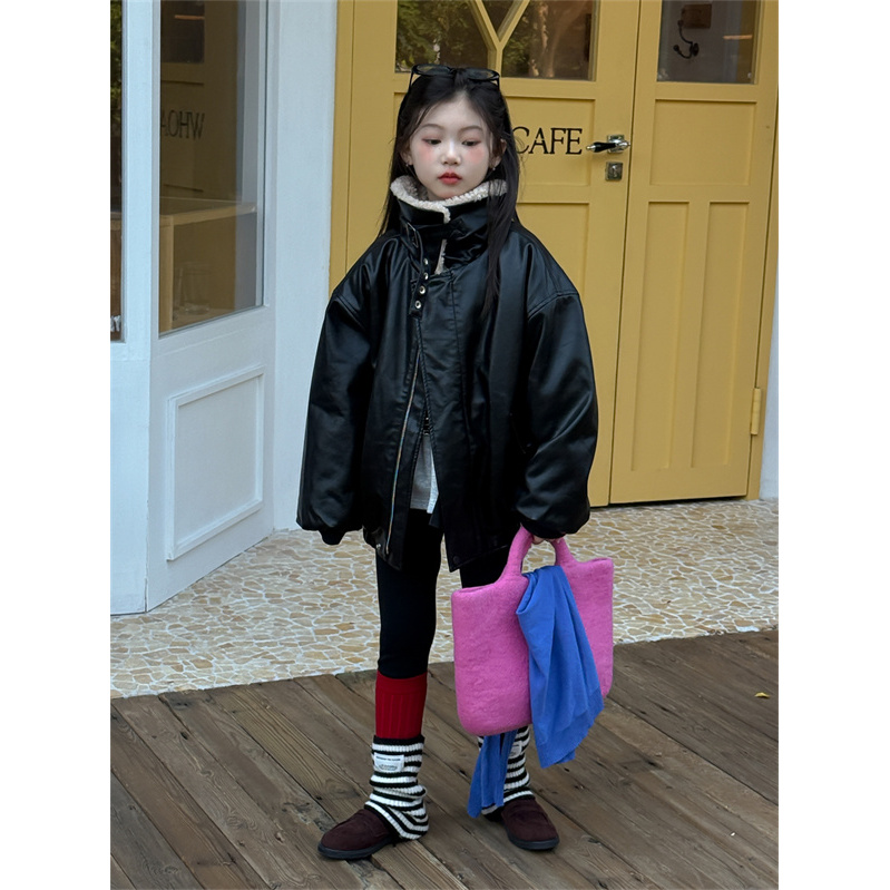 LJ·25冬~翻领机车皮衣外套72501