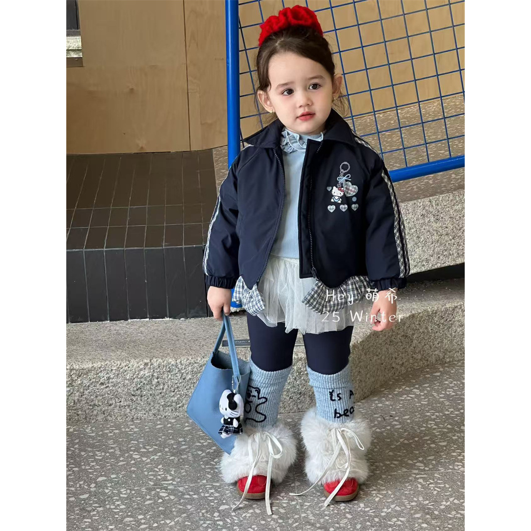 萌希·25冬~拼接格子加厚外套M5318