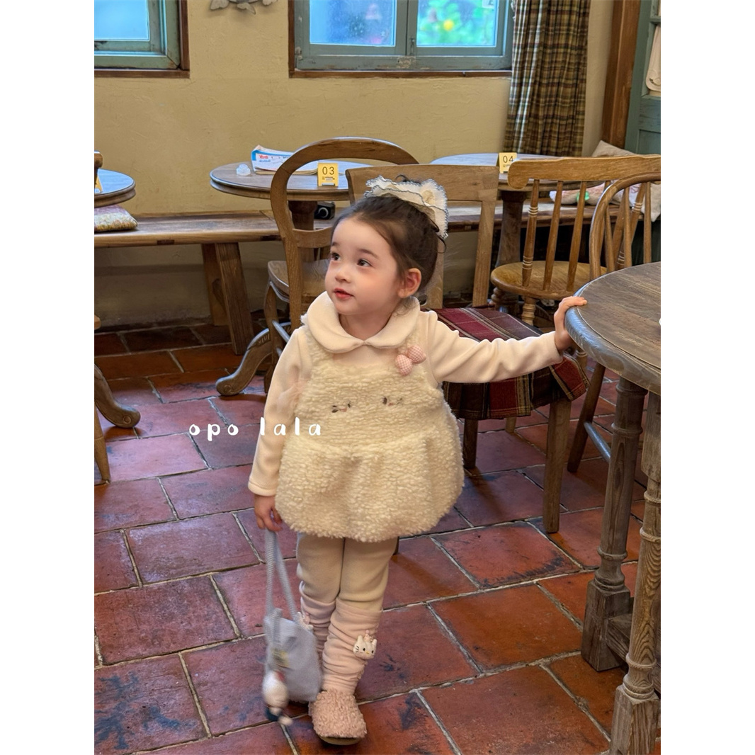 opolala·25冬~拼纱加绒娃娃衫77110