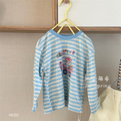 萌希·26春 韩版 kt条纹上衣M6205