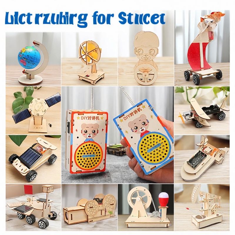 科学实验发明手摇发电风向标