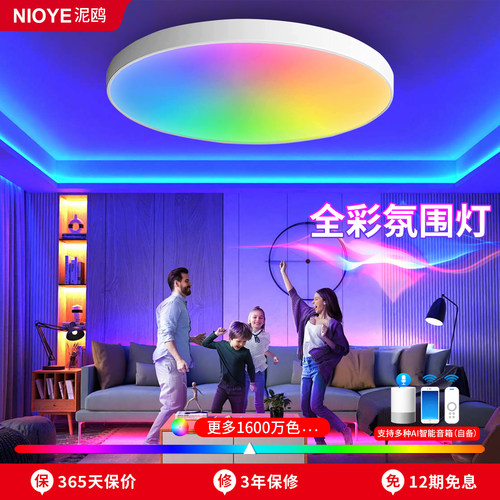 已接入米家app电竞房rgb吸顶灯