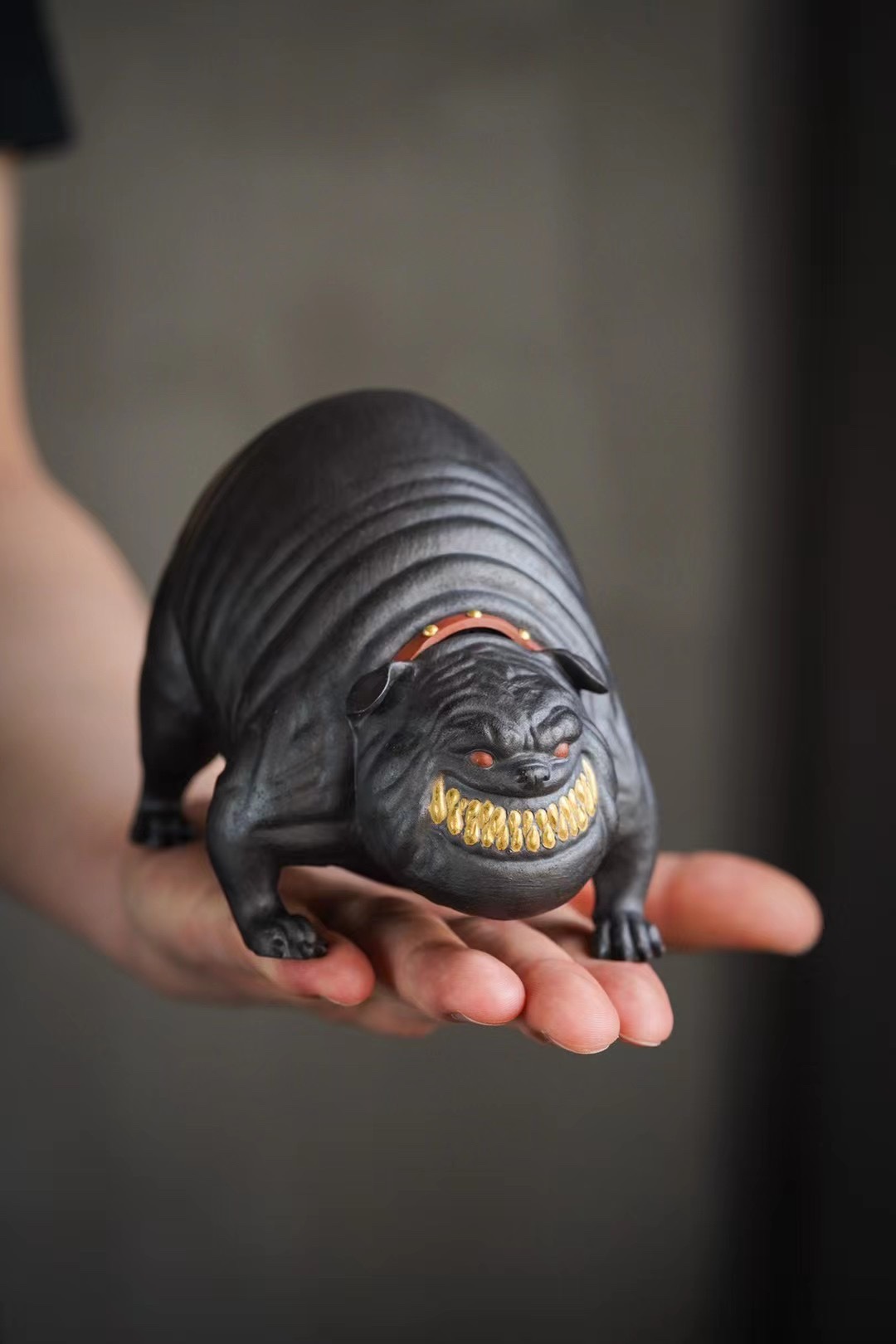 恶霸犬 王少华狗宠物宜兴紫砂壶雕塑茶宠摆件玩具大号