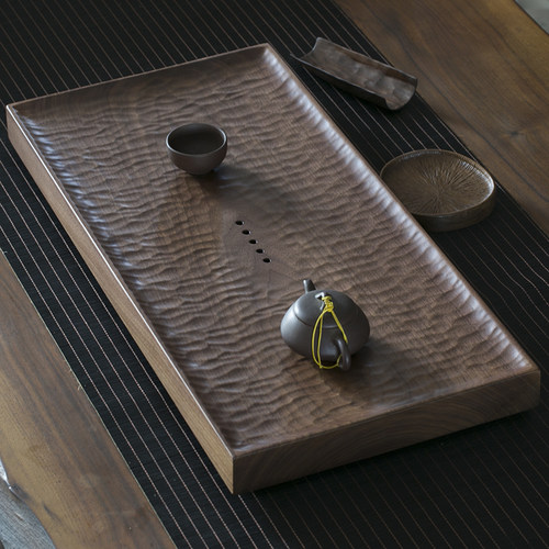 北美黑胡桃整块原木手工茶盘