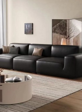 夏图M&D意大利真皮M052大黑牛沙发豆腐块TM33提拉米苏T049门店款