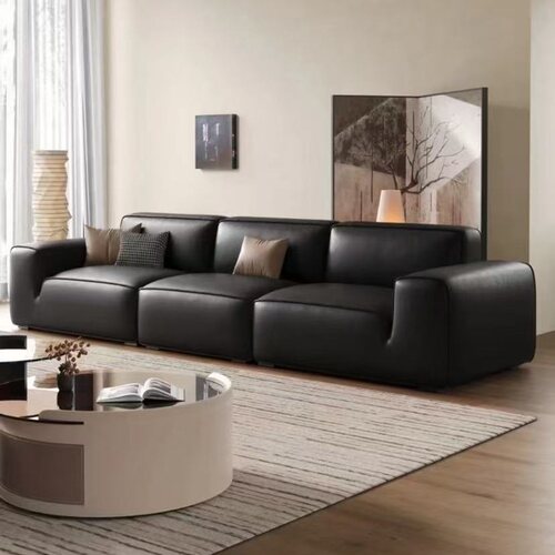 M052大黑牛真皮沙发豆腐块夏图沙