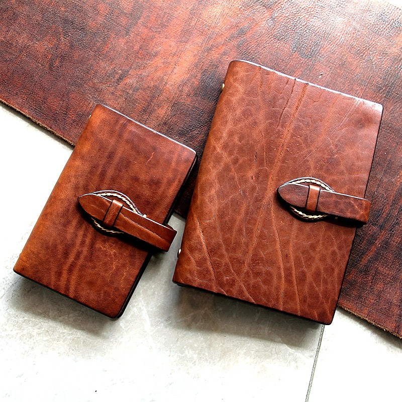 植鞣牛皮笔记本真皮手账本牛皮活页本复古日记本高档创意文创礼品