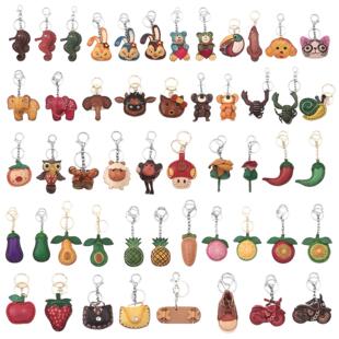 情人节礼物轻奢汽车钥匙链高级感玫瑰花钥匙扣红玫瑰情侣皮革挂件