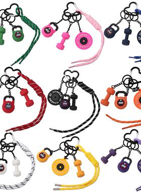 miu系健身人士包包挂件 健身爱好者钥匙链运动风格挂件高颜值挂饰