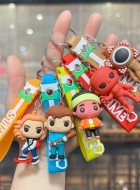 网红爆款怪奇物语公仔钥匙扣搞怪可爱娃娃机小礼品学生书包小挂件