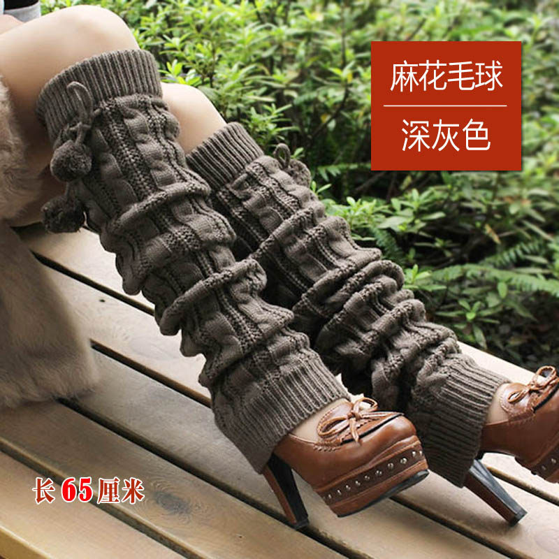 INTERNET CELEBRITY SOCKS COVER KOREAN AUTUMN AND WINTER WARM ANKLE PROTECTOR WOMENS FASHION PILE PILE LEG GUARD FOOT COVER WOOLEN KNITTED SHOES BOOT COVER
