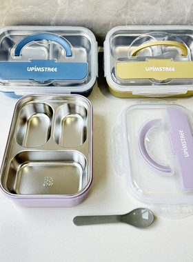 304不锈钢饭盒3格便携式便当盒保温加热午餐盒跨境餐具盒Lunchbox