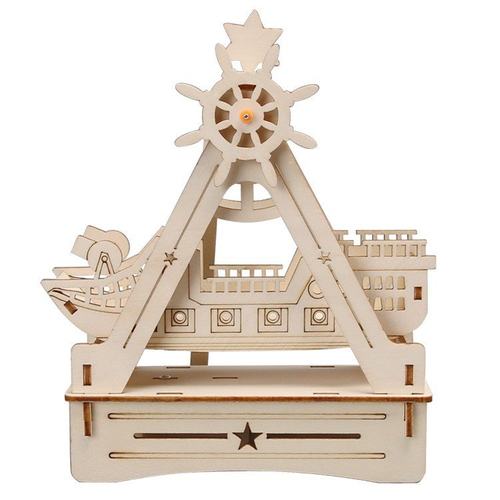 科技小制作小发明海盗船 学生手工diy材料组装玩具科学小实验SW03