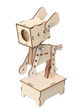 STEAM手工科技小制作机械狗声控台灯益智玩具创意声控变色小SW26