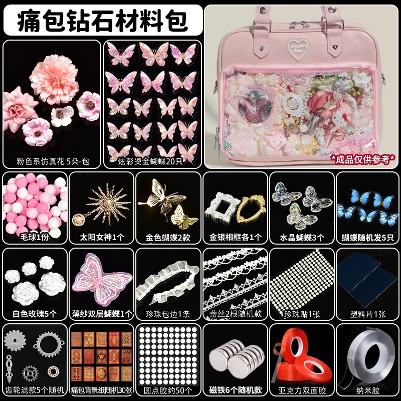 痛包diy材料谷子扎痛包装饰物配件填充物巴洛克手工背景纸sw25