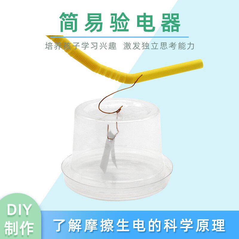 简易验电器小学生DIY科技小制作创意教具科学实验器材验电器D-11