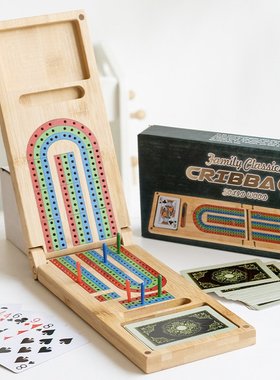 热卖克里比奇纸牌游戏计分双人对战游戏Cribbage实木聚会桌游SW14