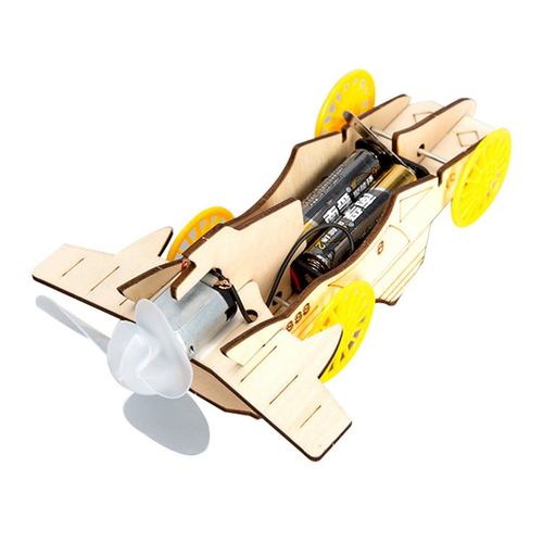 小学生创意科学实验玩具科技小制作电动风力小车木制空气动力SW99