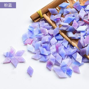 菱形马赛克 饰烛台手工材SW95 diy土耳其蒂凡尼拼图云母彩色玻璃装