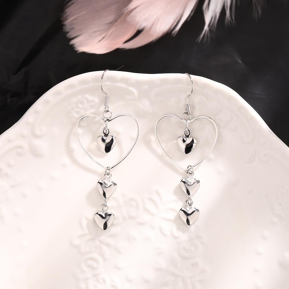 圆圈不规则波浪纹弧形耳扣轻奢