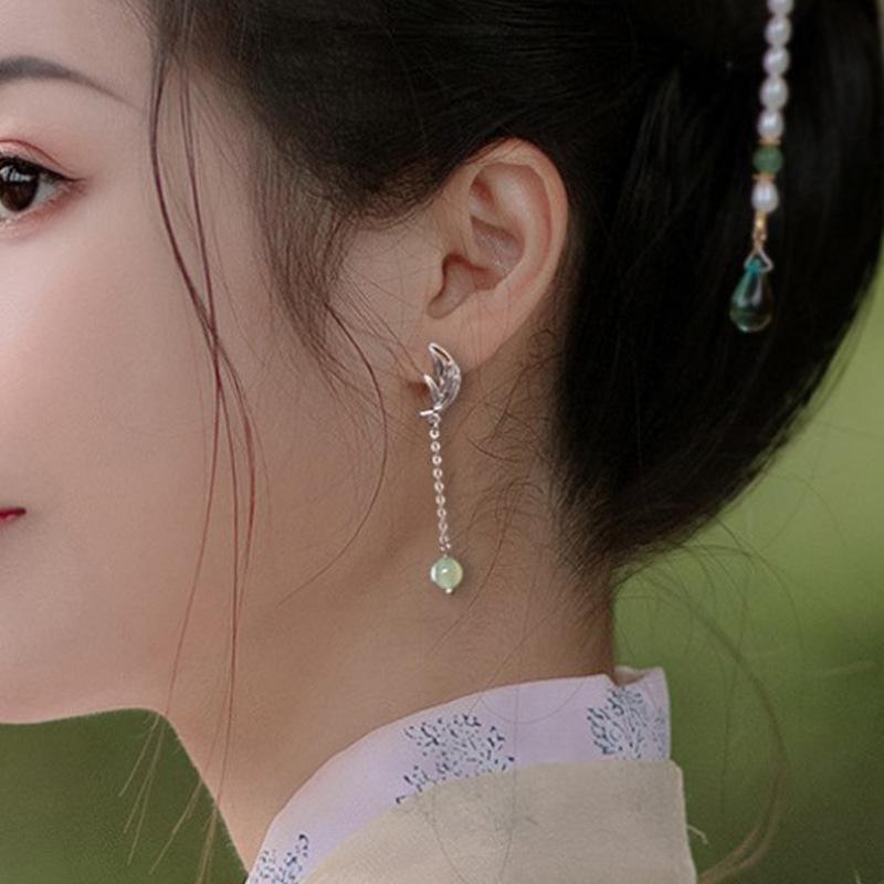 不对称汉服配饰气质清冷耳坠复古