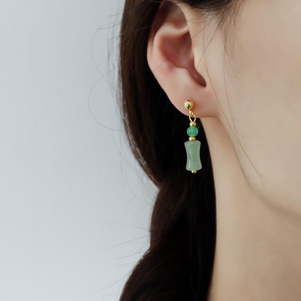 马面裙珍珠中长款耳环