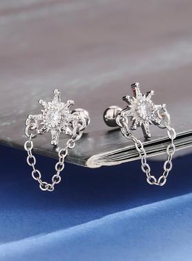 YINGACC潮流小众925银针设计师款精致小耳朵款百搭高级感独特女