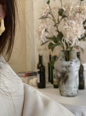 Moment Acc高级感时尚S925纯银不规则重工几何耳扣ins2024年新女