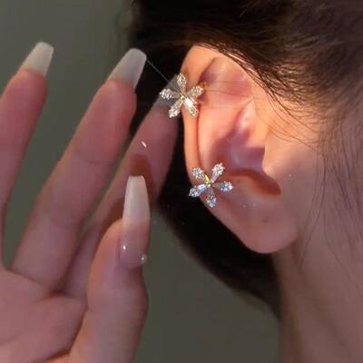 原创设计甜美全新镀金精致耳夹