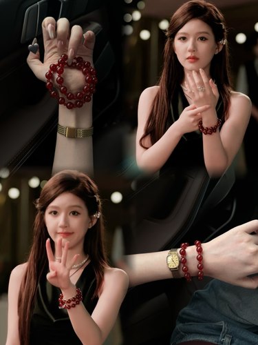 赵露思许妍同款高品质红玛瑙珠宝