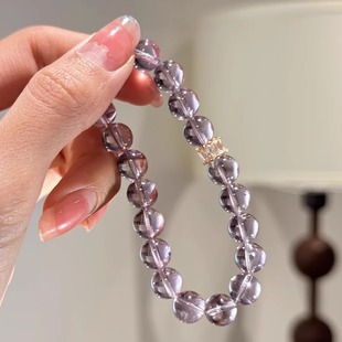 原创｜天然巴西紫水晶手链考研上岸招财逢考必过白水晶招桃花学生