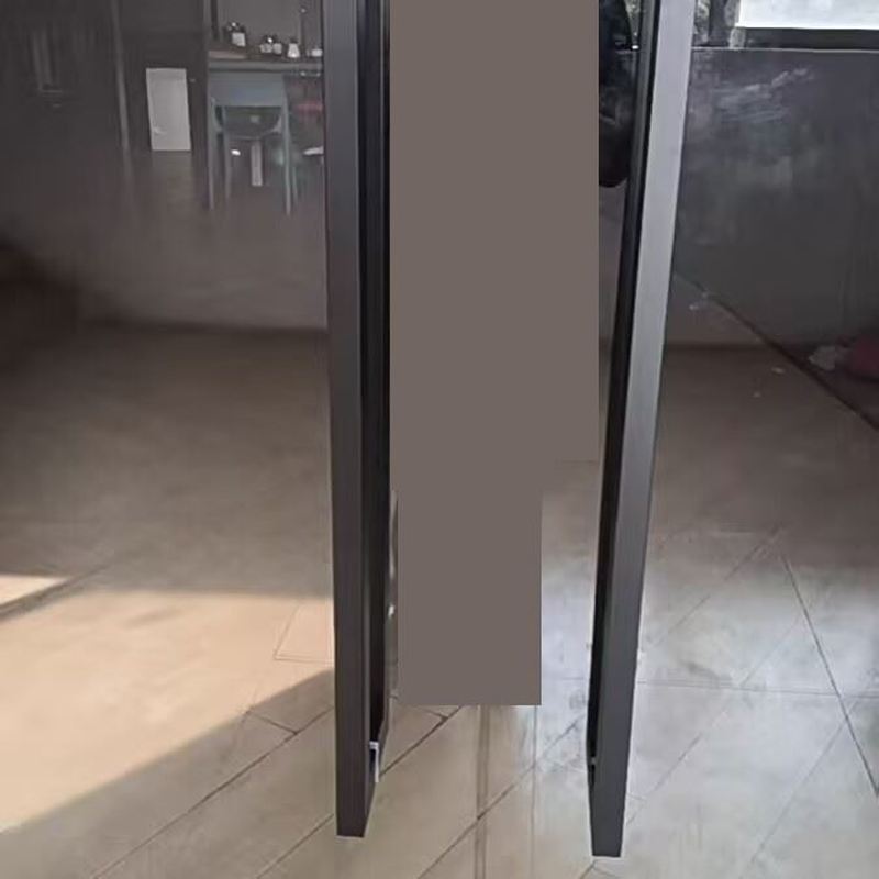 玻璃门单弯哑黑拉手地弹簧门大门大拉手把手推拉门木门不锈钢方管图片