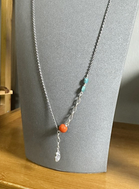 原创设计纯银多宝细链长万能项链