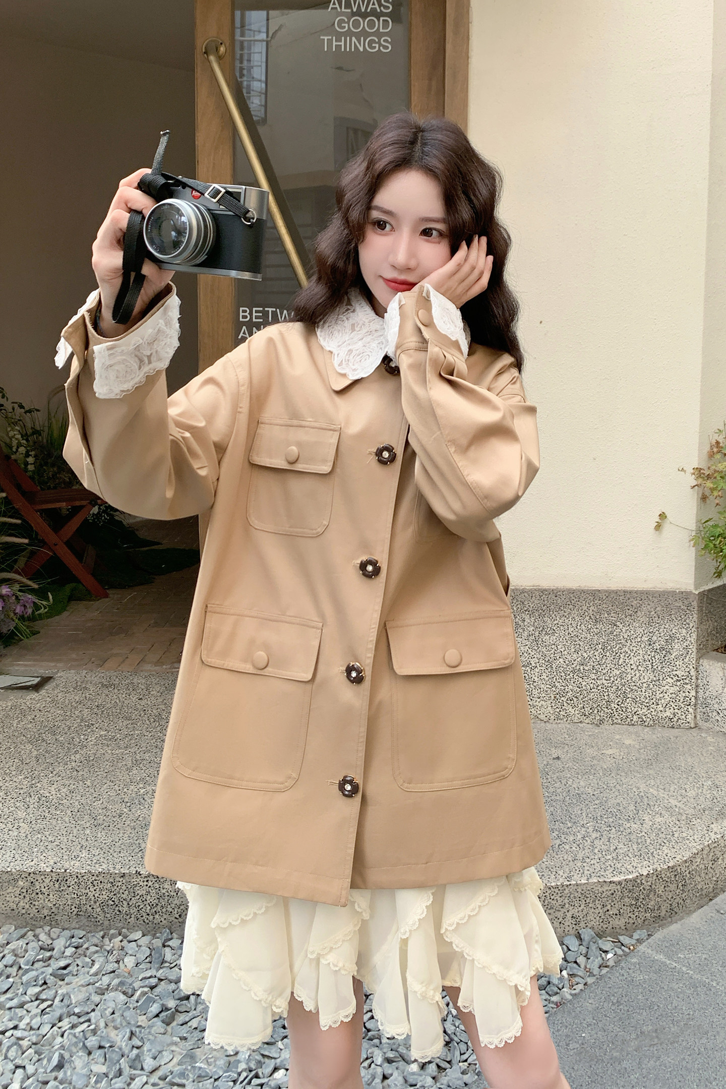【现货】新款时尚百搭休闲宽松外套女8517-P195-K288,女装风衣,浙宝106