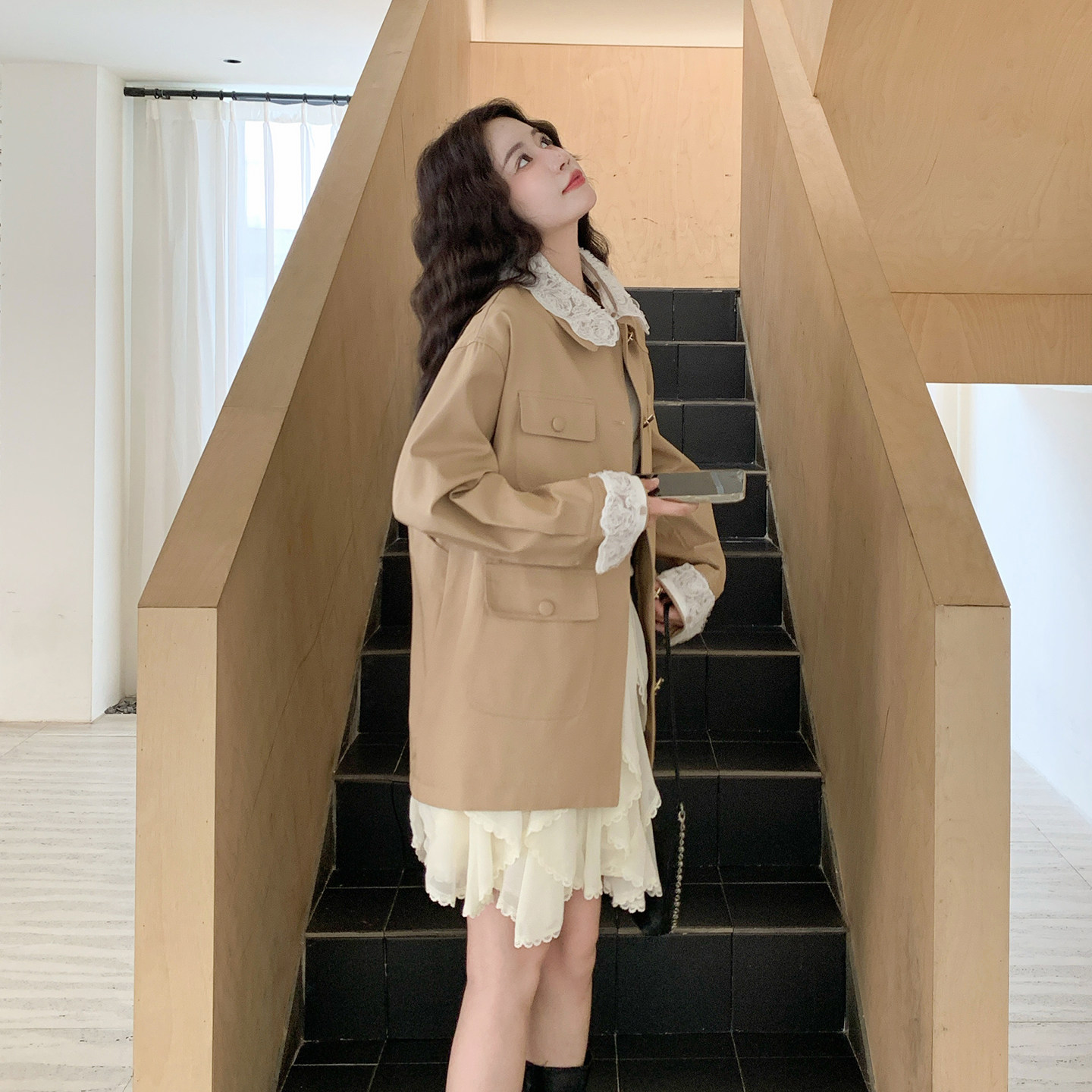 【现货】新款时尚百搭休闲宽松外套女8517-P195-K288,女装风衣,浙宝106